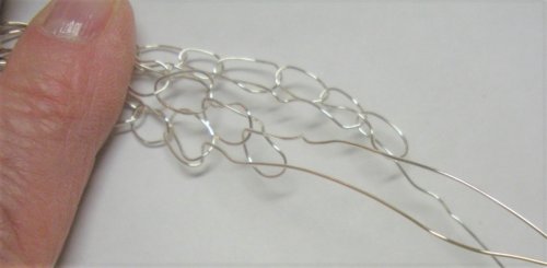 Judy Larson's Wire Crocheted Necklace - , Contemporary Wire Jewelry, Crocheting,  8 extra inches of wire on the end of each strand